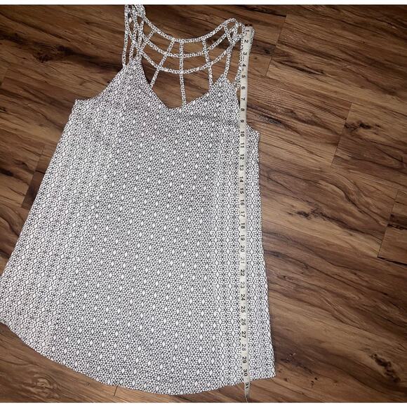 RVCA Strappy Blue and White Diamond Abstract Print Dress Size Small - Picture 9 of 10